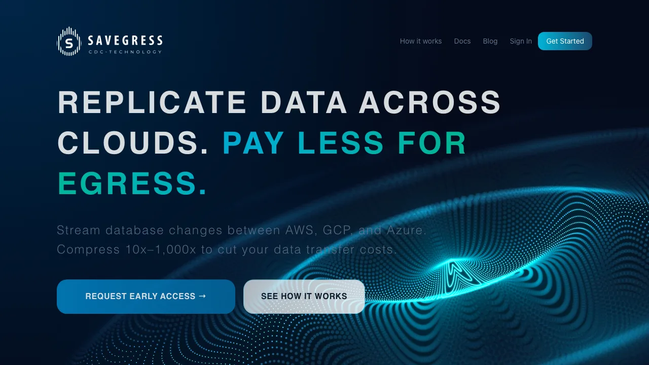 Savegress - Cross-cloud data replication